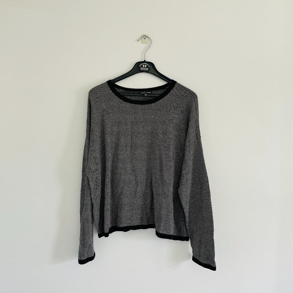 Eileen Fisher Woman Grey Top Size L